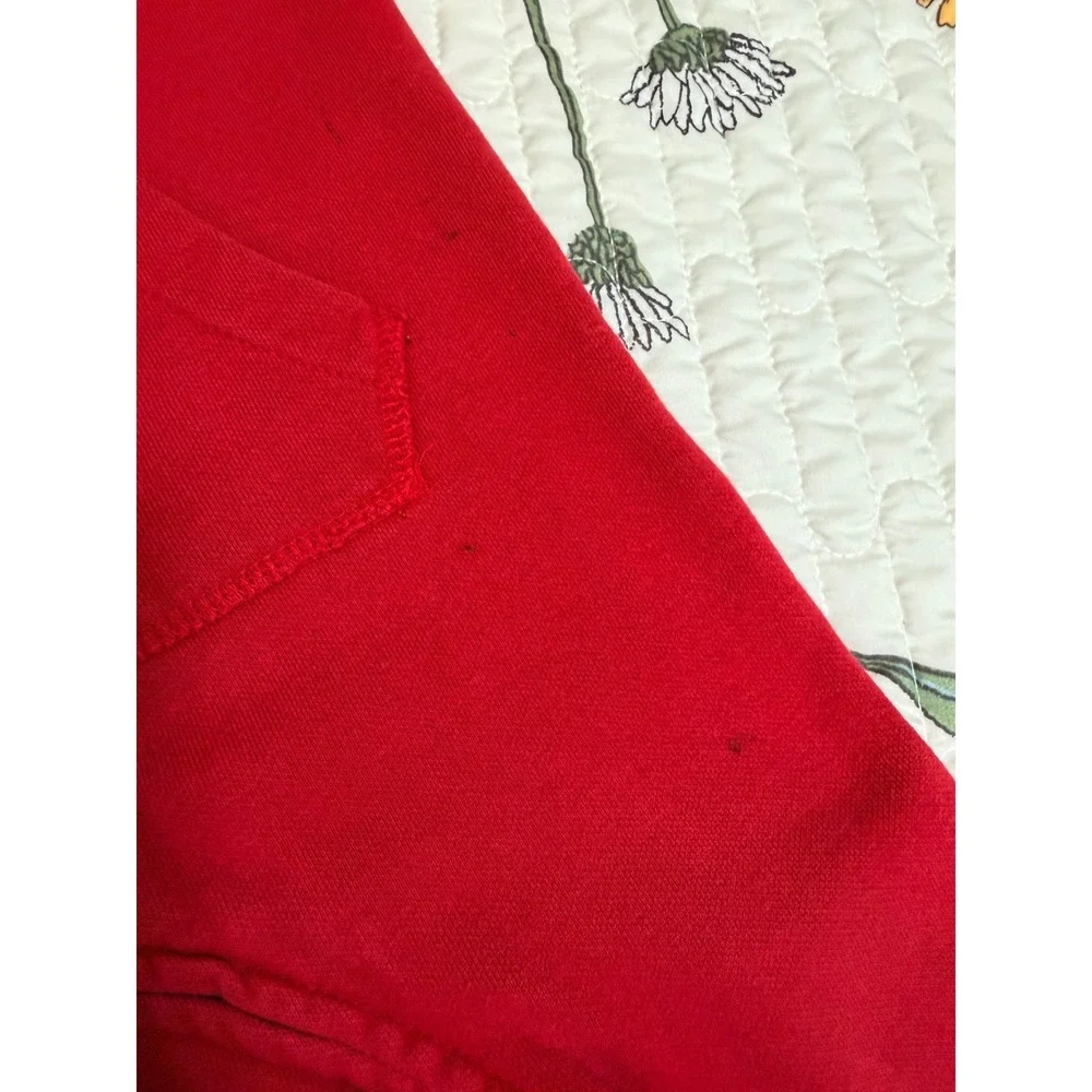 OshKosh Zip Up Hoodie 24M Red Logo Patch Cotton Blend Fleece
